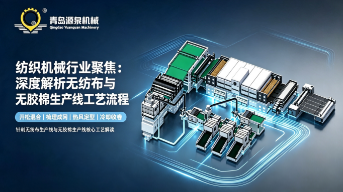 纺织机械行业聚焦：深度解析无纺布与无胶棉生产线工艺流程